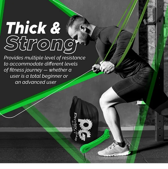 Physix Pull Up Assistance Bands - Looped Resistance Bands, Workout Rubber Bands - Picture 4 of 8